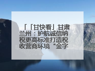 「甘快看」甘肃兰州：护航诚信纳税更高标准打造税收营商环境“金字招牌”