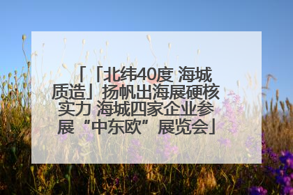 「北纬40度 海城质造」扬帆出海展硬核实力 海城四家企业参展“中东欧”展览会