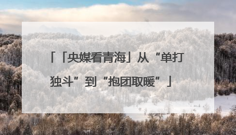 「央媒看青海」从“单打独斗”到“抱团取暖”
