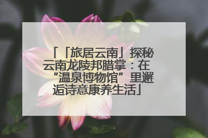 「旅居云南」探秘云南龙陵邦腊掌：在“温泉博物馆”里邂逅诗意康养生活