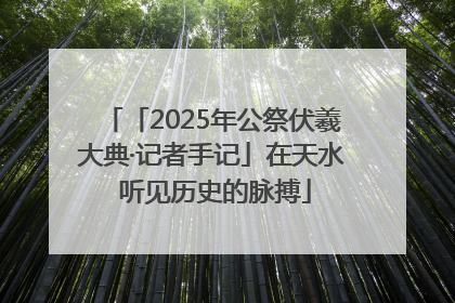 「2025年公祭伏羲大典·记者手记」在天水 听见历史的脉搏