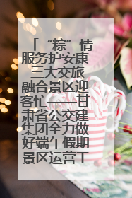 “粽”情服务护安康 三大交旅融合景区迎客忙——甘肃省公交建集团全力做好端午假期景区运营工作