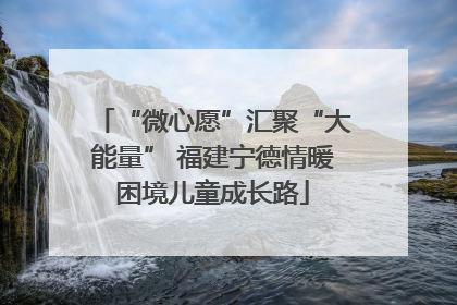 “微心愿”汇聚“大能量” 福建宁德情暖困境儿童成长路