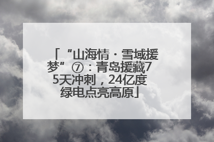 “山海情・雪域援梦”⑦：青岛援藏75天冲刺，24亿度绿电点亮高原