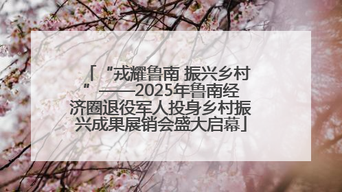 “戎耀鲁南 振兴乡村”——2025年鲁南经济圈退役军人投身乡村振兴成果展销会盛大启幕
