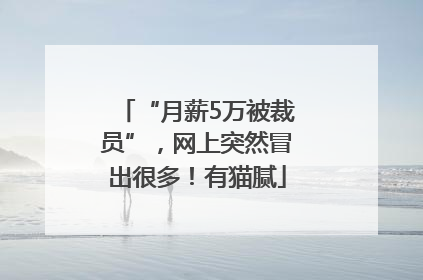 “月薪5万被裁员”，网上突然冒出很多！有猫腻