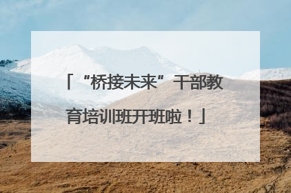 “桥接未来”干部教育培训班开班啦！
