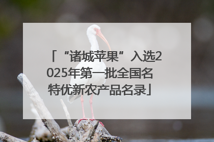 “诸城苹果”入选2025年第一批全国名特优新农产品名录