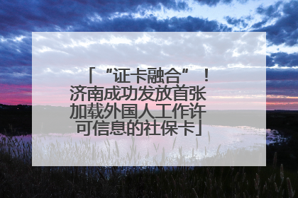 “证卡融合”！济南成功发放首张加载外国人工作许可信息的社保卡