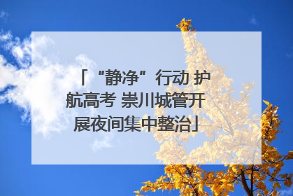 “静净”行动 护航高考 崇川城管开展夜间集中整治