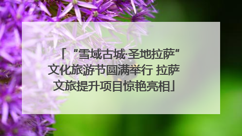 “雪域古城·圣地拉萨”文化旅游节圆满举行 拉萨文旅提升项目惊艳亮相