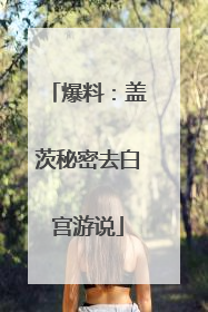 爆料：盖茨秘密去白宫游说
