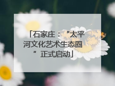 石家庄：“太平河文化艺术生态圈”正式启动