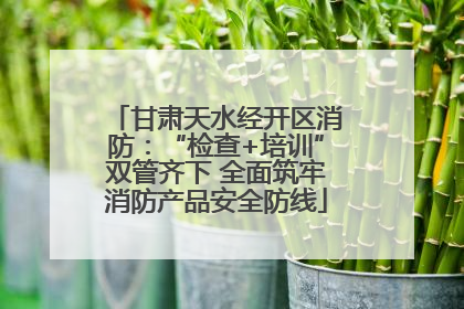 甘肃天水经开区消防：“检查+培训”双管齐下 全面筑牢消防产品安全防线