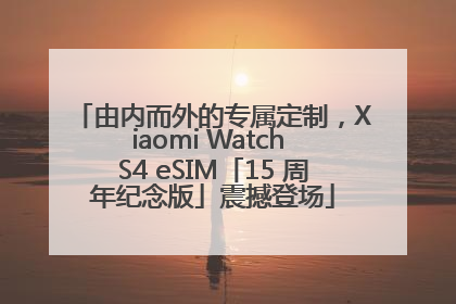 由内而外的专属定制，Xiaomi Watch S4 eSIM「15 周年纪念版」震撼登场