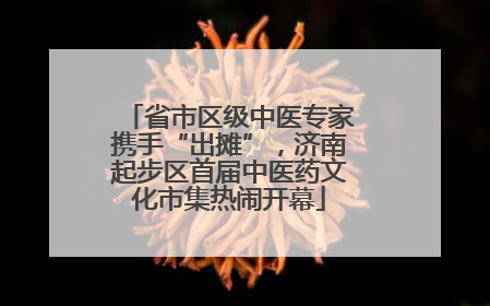 省市区级中医专家携手“出摊”，济南起步区首届中医药文化市集热闹开幕
