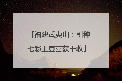 福建武夷山：引种七彩土豆喜获丰收