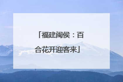福建闽侯：百合花开迎客来