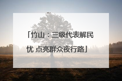 竹山：三级代表解民忧 点亮群众夜行路
