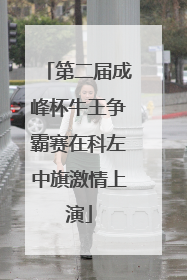 第二届成峰杯牛王争霸赛在科左中旗激情上演