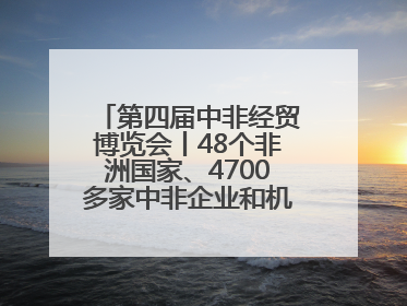 第四届中非经贸博览会丨48个非洲国家、4700多家中非企业和机构将参会