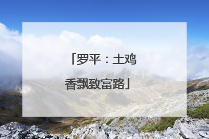 罗平：土鸡香飘致富路