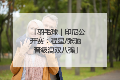 羽毛球｜印尼公开赛：程星/张驰晋级混双八强