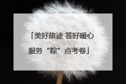 美好旅途 答好暖心服务“粽”点考卷