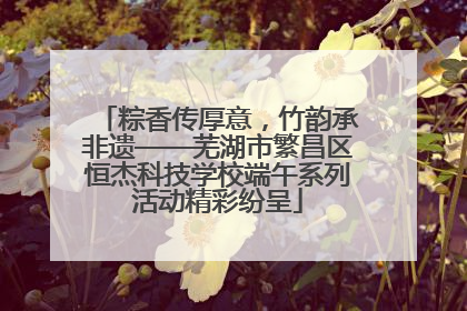 粽香传厚意，竹韵承非遗——芜湖市繁昌区恒杰科技学校端午系列活动精彩纷呈