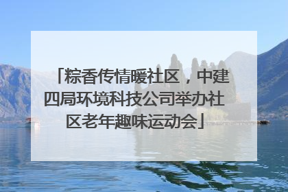 粽香传情暖社区，中建四局环境科技公司举办社区老年趣味运动会