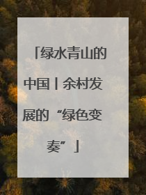 绿水青山的中国丨余村发展的“绿色变奏”