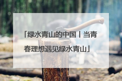 绿水青山的中国丨当青春理想遇见绿水青山