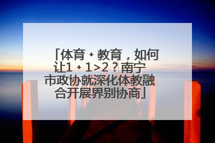 体育﹢教育，如何让1﹢1>2？南宁市政协就深化体教融合开展界别协商