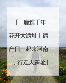 一廊连千年 花开大遗址丨遗产日一起来河南，行走大遗址