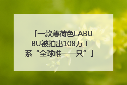 一款薄荷色LABUBU被拍出108万！系“全球唯一一只”