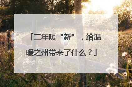 三年暖“新”，给温暖之州带来了什么？