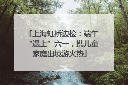 上海虹桥边检：端午“遇上”六一，携儿童家庭出境游火热