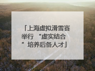 上海虚拟滑雪赛举行 “虚实结合”培养后备人才