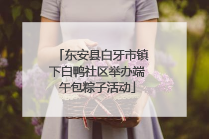 东安县白牙市镇下白鸭社区举办端午包粽子活动