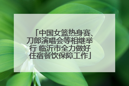 中国女篮热身赛、刀郎演唱会等相继举行 临沂市全力做好住宿餐饮保障工作