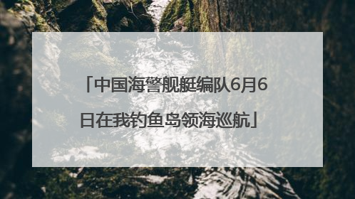中国海警舰艇编队6月6日在我钓鱼岛领海巡航