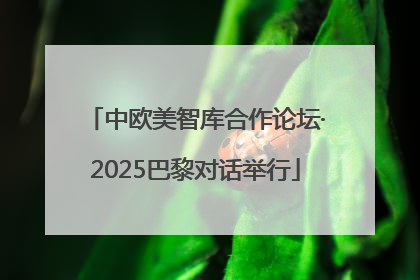 中欧美智库合作论坛·2025巴黎对话举行