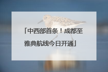 中西部首条！成都至雅典航线今日开通