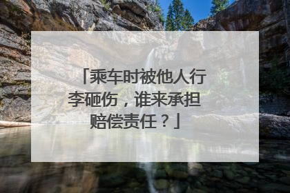 乘车时被他人行李砸伤，谁来承担赔偿责任？