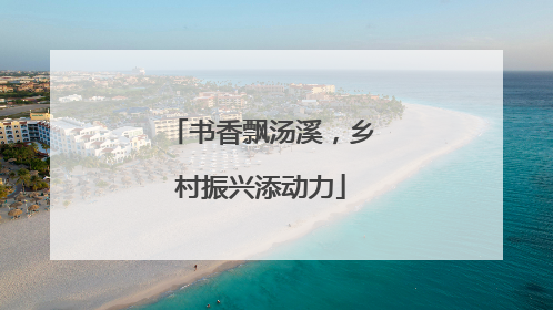 书香飘汤溪，乡村振兴添动力