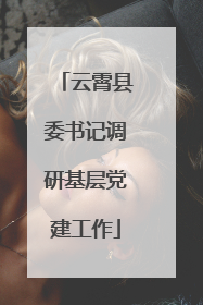 云霄县委书记调研基层党建工作