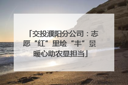 交投濮阳分公司：志愿“红”里绘“丰”景 暖心助农显担当