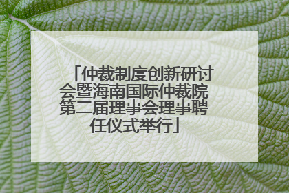 仲裁制度创新研讨会暨海南国际仲裁院第二届理事会理事聘任仪式举行