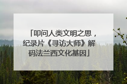 叩问人类文明之思，纪录片《寻访大师》解码法兰西文化基因