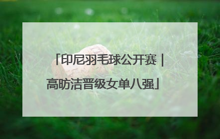 印尼羽毛球公开赛｜高昉洁晋级女单八强